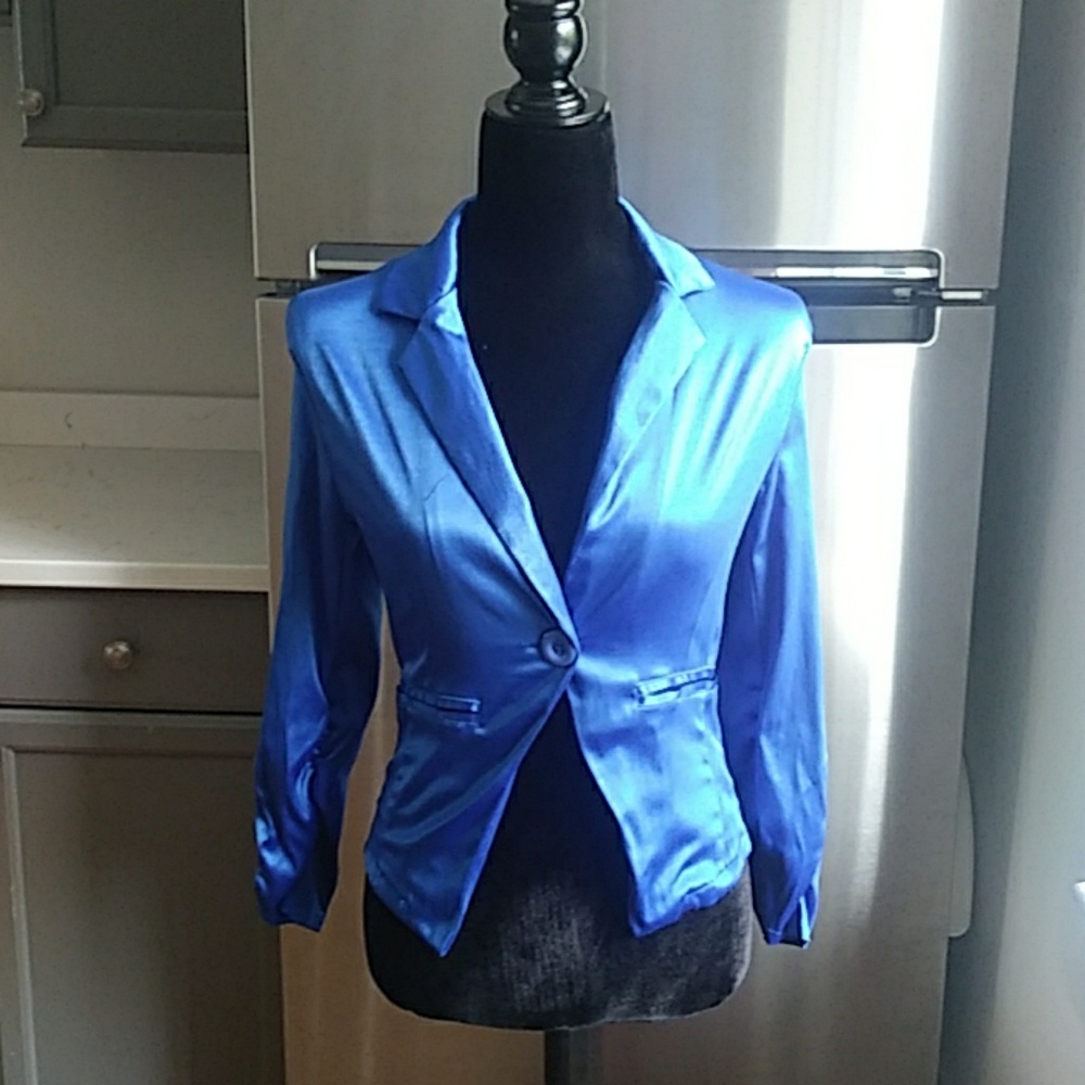 Colbolt Blue 3/4 sleeve Blazer
